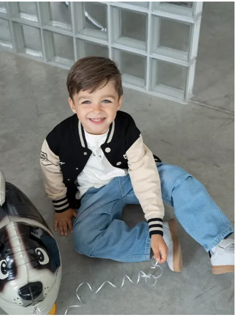 Черный бомбер для мальчика