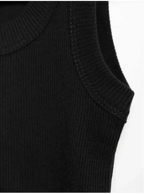 Черная майка детская базовая для мальчика 100% хлопок