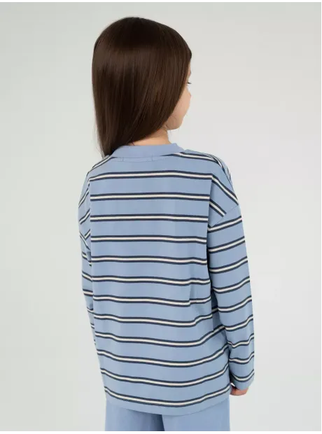 Лонгслив детский оверсайз в полоску