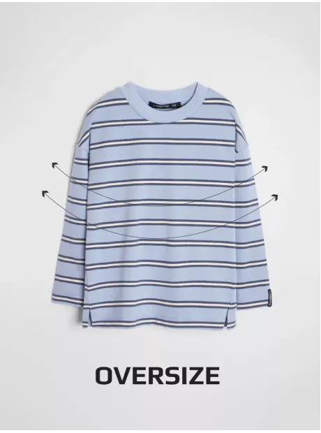 Лонгслив детский оверсайз в полоску