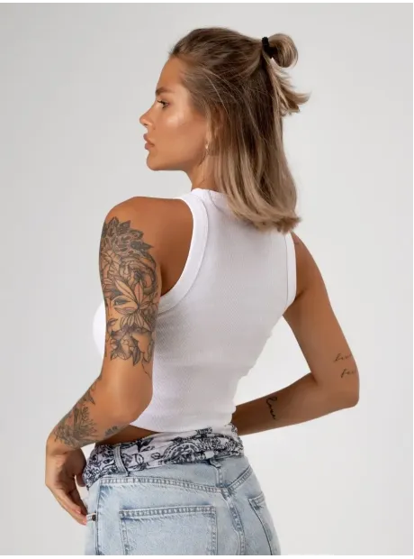 Белый кроп топ укороченный под пиджак