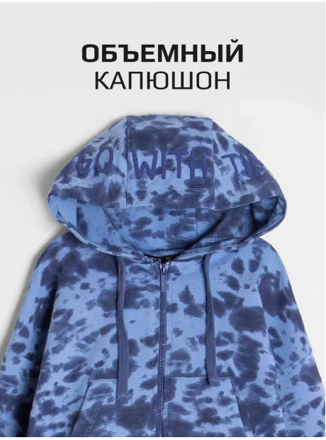 Худи для девочки синяя варенка