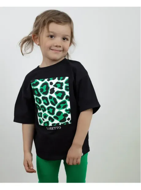 Костюм для девочки, футболка оверсайз с леггинсами