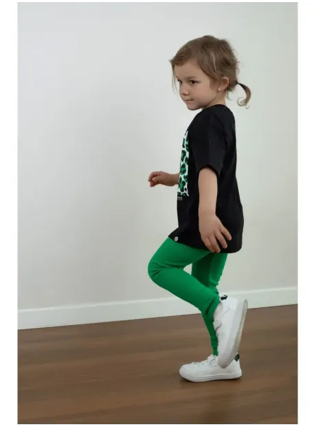 Костюм для девочки, футболка оверсайз с леггинсами