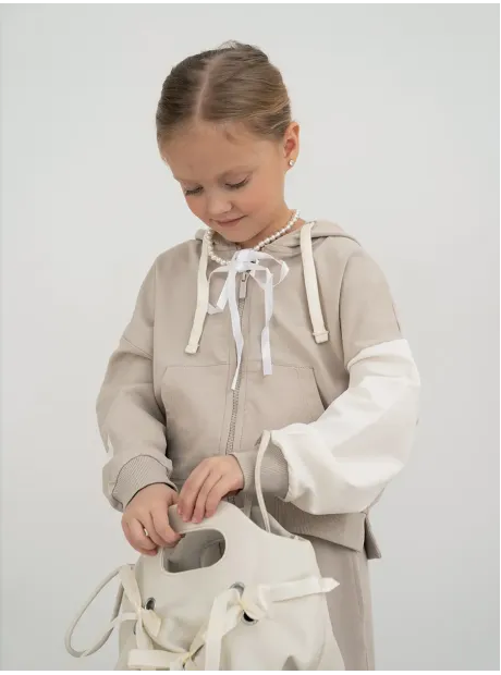 Спортивный костюм, бежевый для девочки