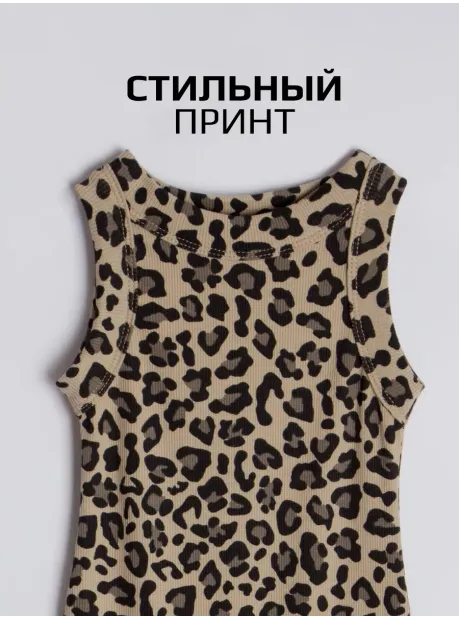 Платье леопардовое в сад для девочки