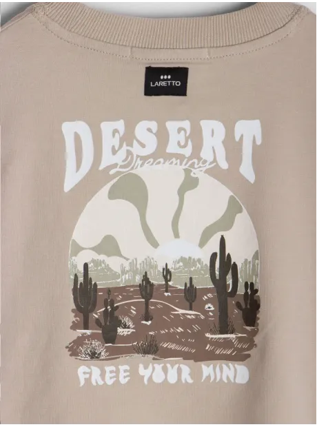 Бежевый спортивный лонгслив для девочки