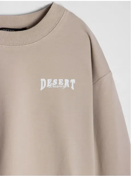 Бежевый спортивный лонгслив для девочки