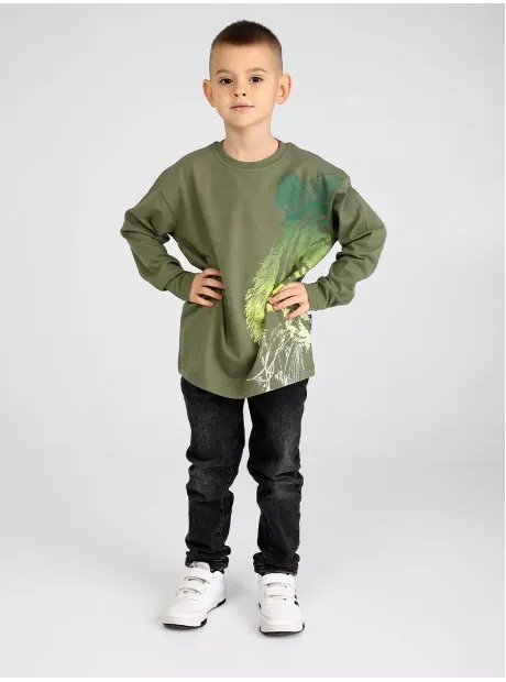 Лонгслив детский трикотажный с принтом