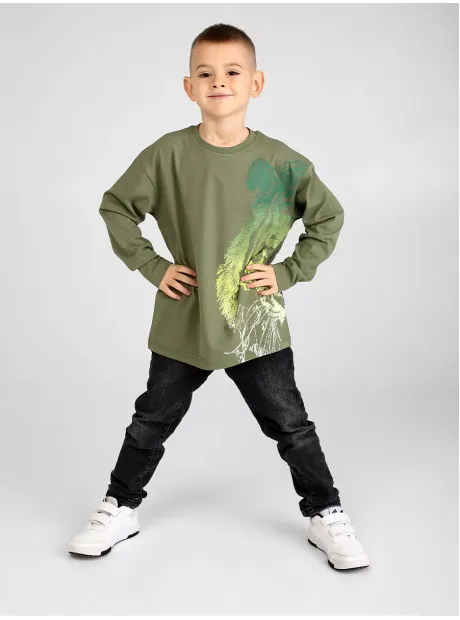 Лонгслив детский трикотажный с принтом
