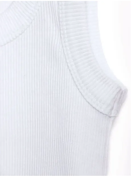 Белая майка детская базовая для мальчика 100% хлопок