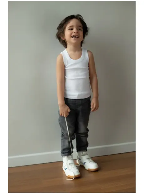 Белая майка детская базовая для мальчика 100% хлопок