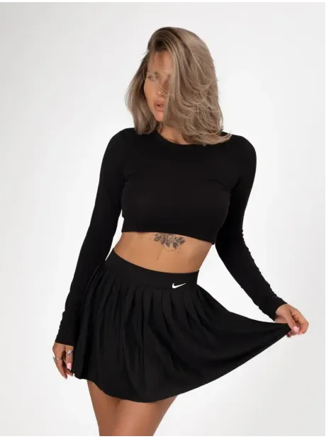 Лонгслив укороченный облегающий с длинным рукавом