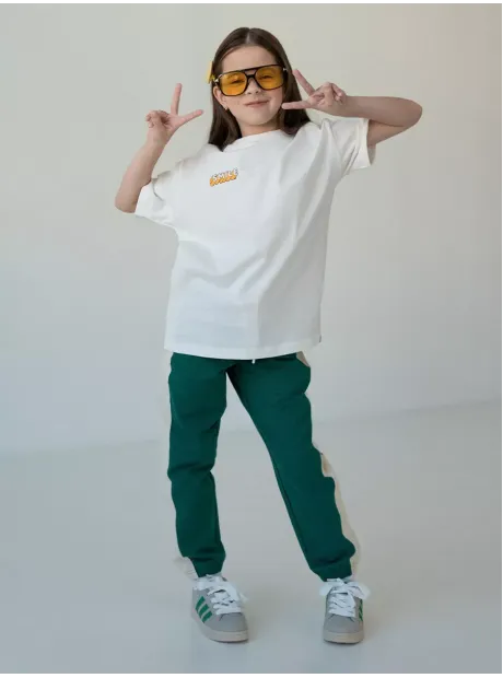 Футболка детская оверсайз с принтом трикотажная