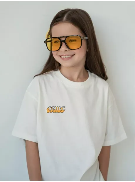 Футболка детская оверсайз с принтом трикотажная