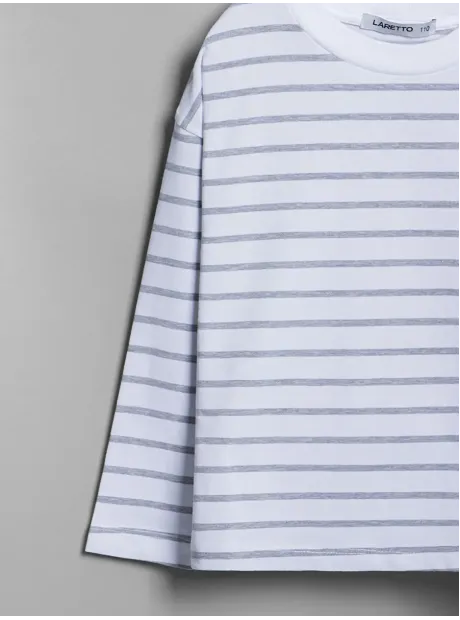 Лонгслив для девочки в полоску, тельняшка