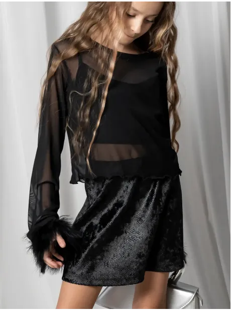 Юбка для девочки блестящая на новый год