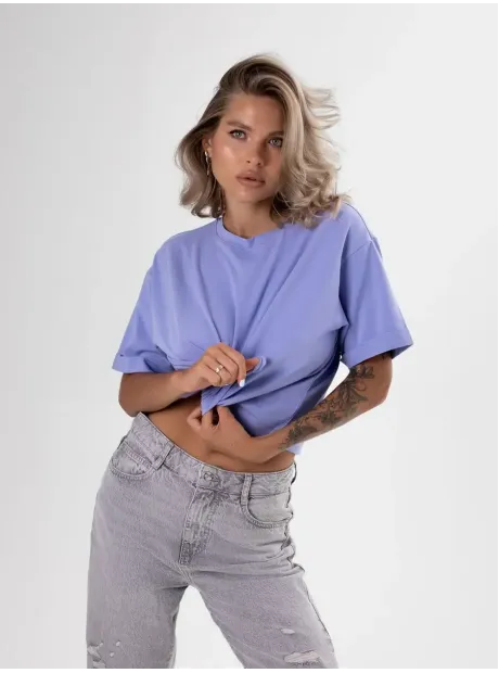 Футболка укороченная оверсайз кроп топ