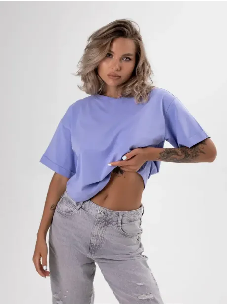 Футболка укороченная оверсайз кроп топ