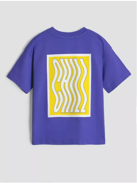 Хлопковая футболка детская оверсайз с принтом