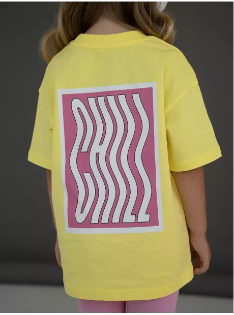 Хлопковая футболка детская оверсайз с принтом