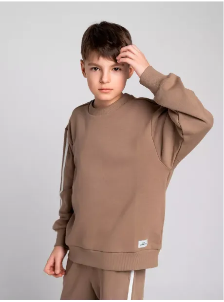 Бежевый свитшот оверсайз для мальчика